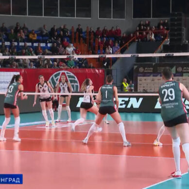 Во Дворце спорта «Янтарный» прошёл первый матч игр на вылет женской волейбольной Суперлиги