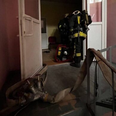 Сегодня вечером поступило сообщение о возгорании в лицее №35 в Калининграде