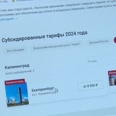 Субсидированные авиабилеты жители Калининградской области могут купить и онлайн