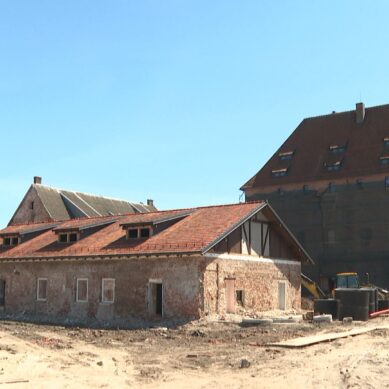 В замке Тапиау в Гвардейске продолжаются ремонтные работы