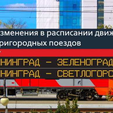 Дополнительные электропоезда «Ласточка» начнут курсировать на Светлогорском и Зеленоградском направлениях с 1 июня