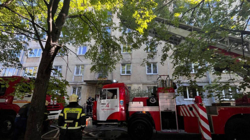 Огнеборцы МЧС России ликвидировали пожар на улице Нансена