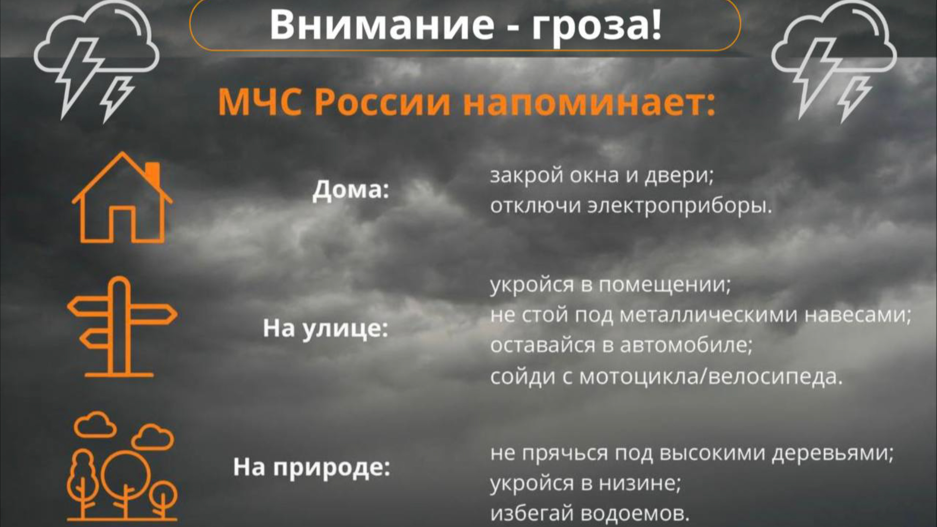 С 17 до 20 синоптики обещают ливневые дожди, грозы, град и усиление ветра  до 25 метров в секунду — Вести-Калининград