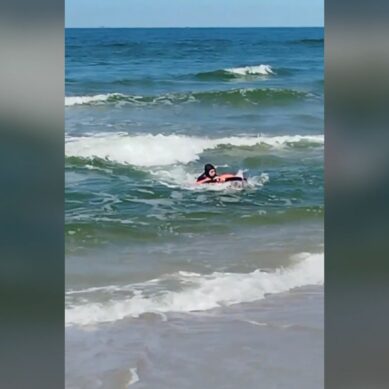 В Балтийске протестировали морской беспилотник, который планируется использовать для спасения людей во время наступающего летнего сезона