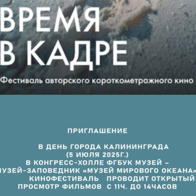 XIX Кинофестиваль любительского кино «Время в кадре» проходит в Калининграде