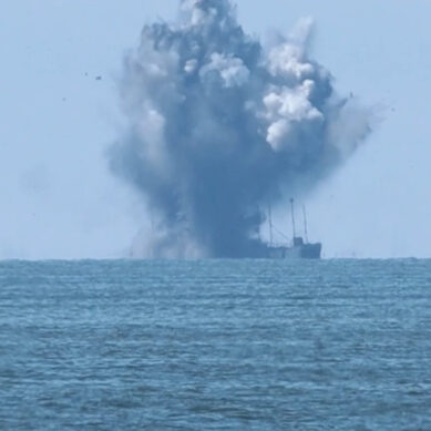 Силы Балтфлота в ходе учения ВМФ «Июльский шторм» уничтожили корабль условного противника комбинированным применением беспилотных морских систем