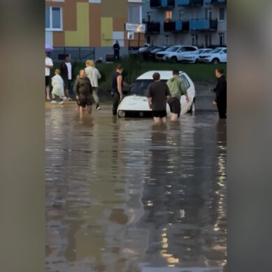 Светлогорск сегодня справлялся с подтоплением