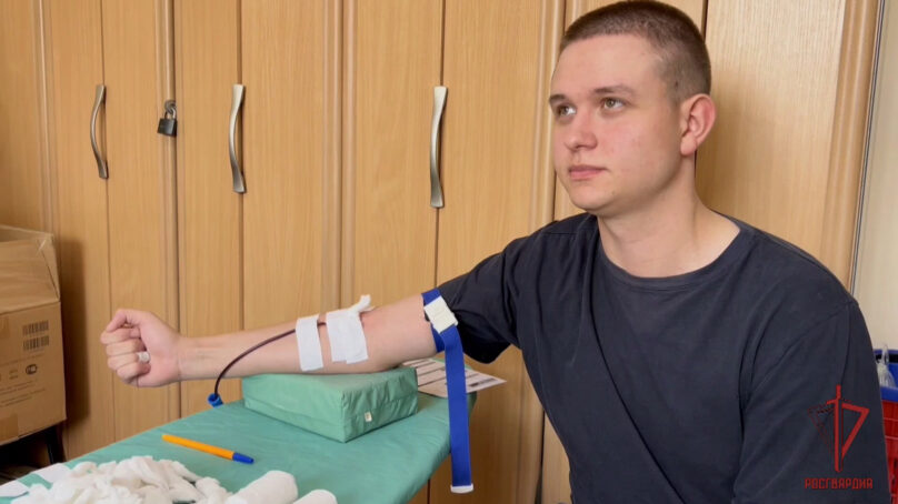 25 литров крови сдали военнослужащие специального моторизованного полка Росгвардии