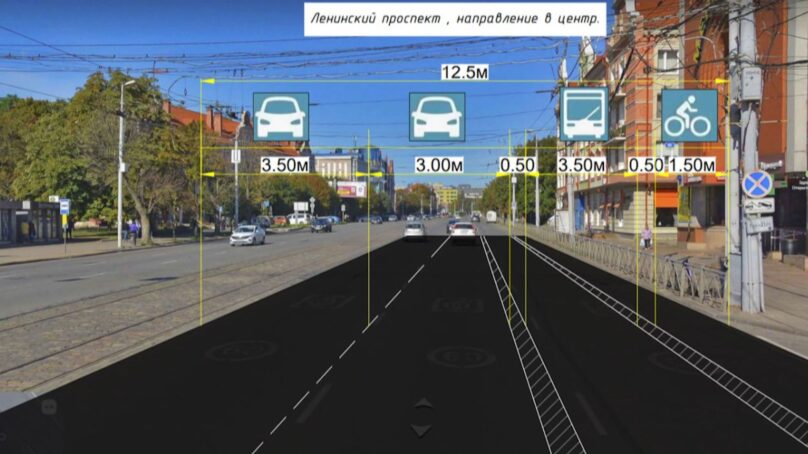 Новую разметку на Ленинском проспекте должны нанести в ближайшее время