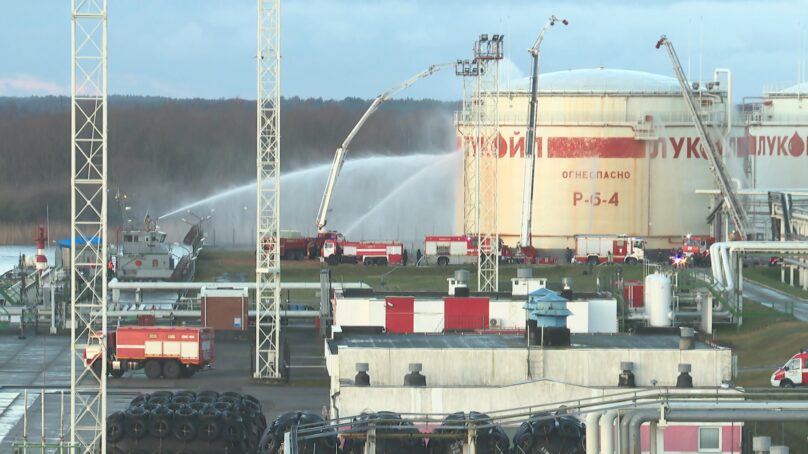 Масштабные тактико-специальные учения на нефтяном терминале прошли сегодня в Светлом