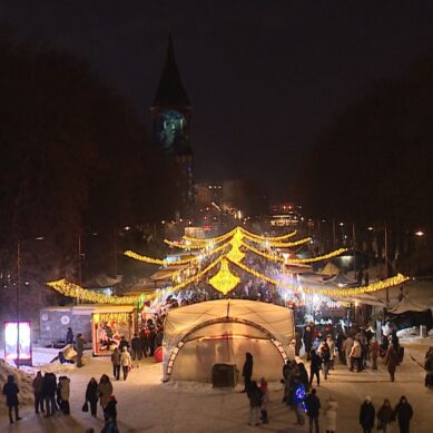 В самом сердце Калининграда продолжаются новогодние гуляния