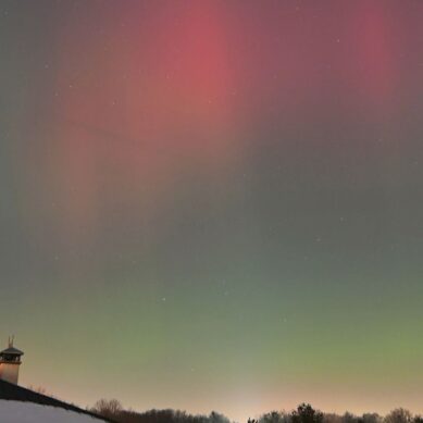 Этой ночью над Калининградом можно было наблюдать полярное сияние