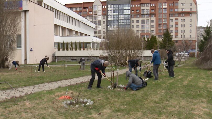 Сотрудники ГТРК «Калининград» откликнулись на призыв главы региона и тоже взялись за грабли, кисти, тяпки и лопаты